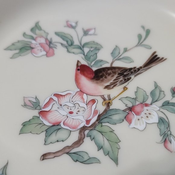 LENOX -SERENADE- Birds Floral Oval Candy Dish Excellent Condition - Picture 4 of 7